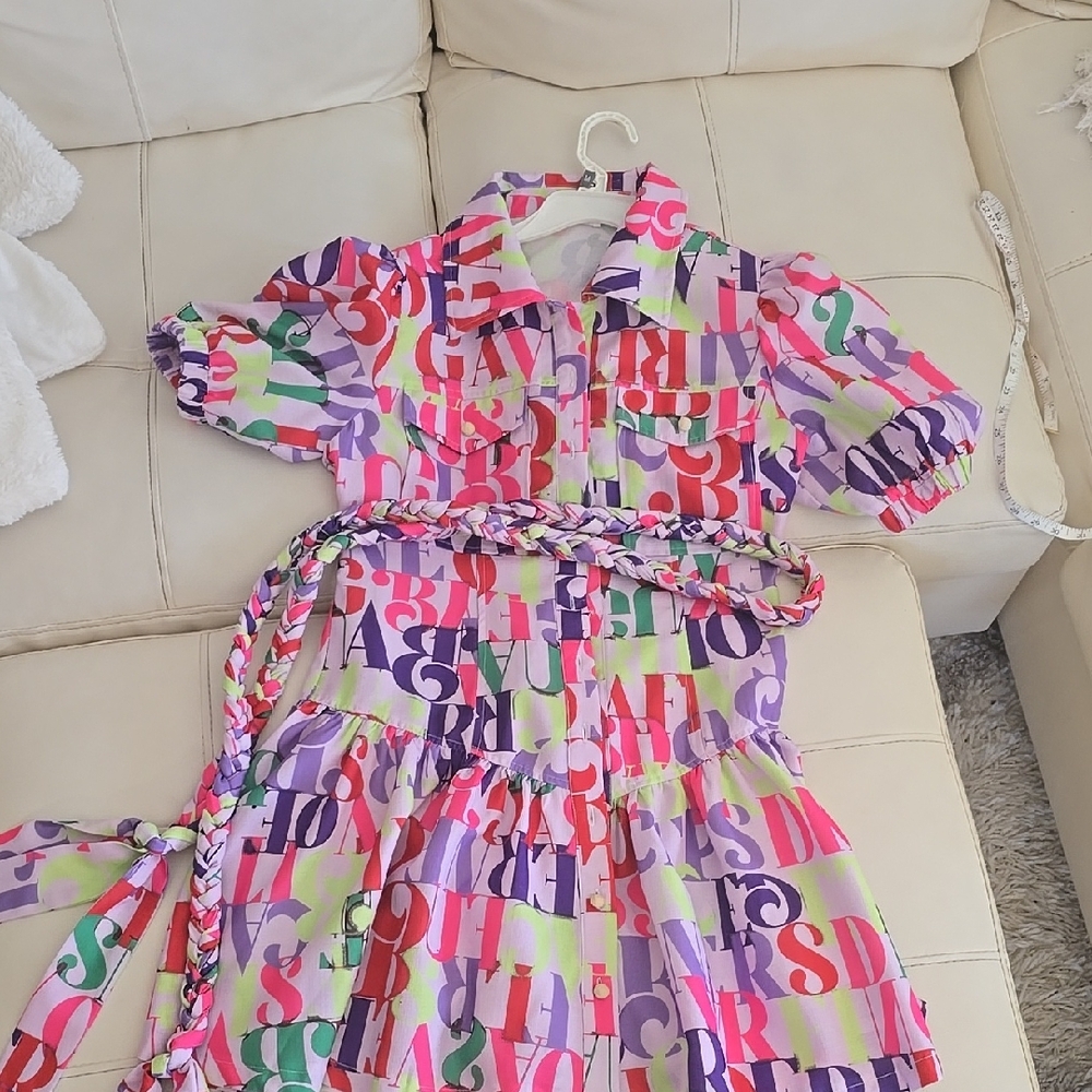 L'atiste Colorful Letter Print Dress
